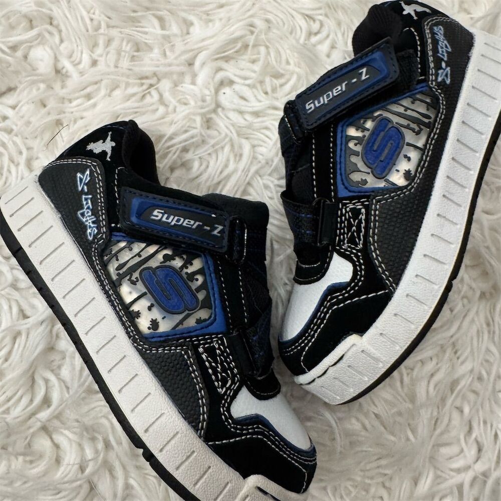 Skechers Super Z Toddler Boys Sneakers Blue Black Size 10.5